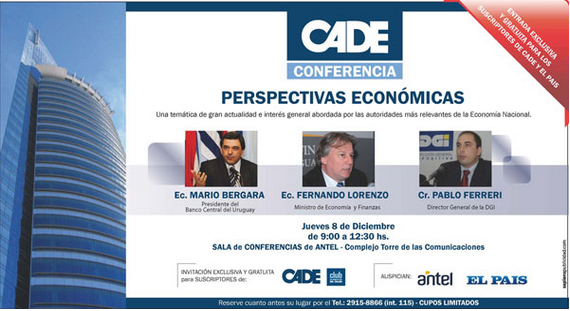 Invitación Conferencia CADE Perspectivas Económicas 2012